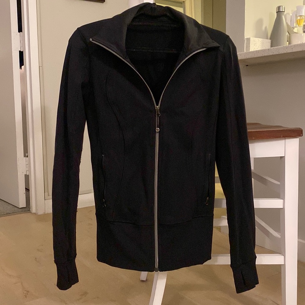 Lulu Lemon Black Zip Up Workout Sweatshirt